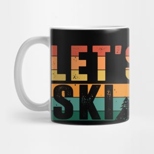 Vintage Ski Racing Winter Sports Retro Skiing Lovers Skier Mug